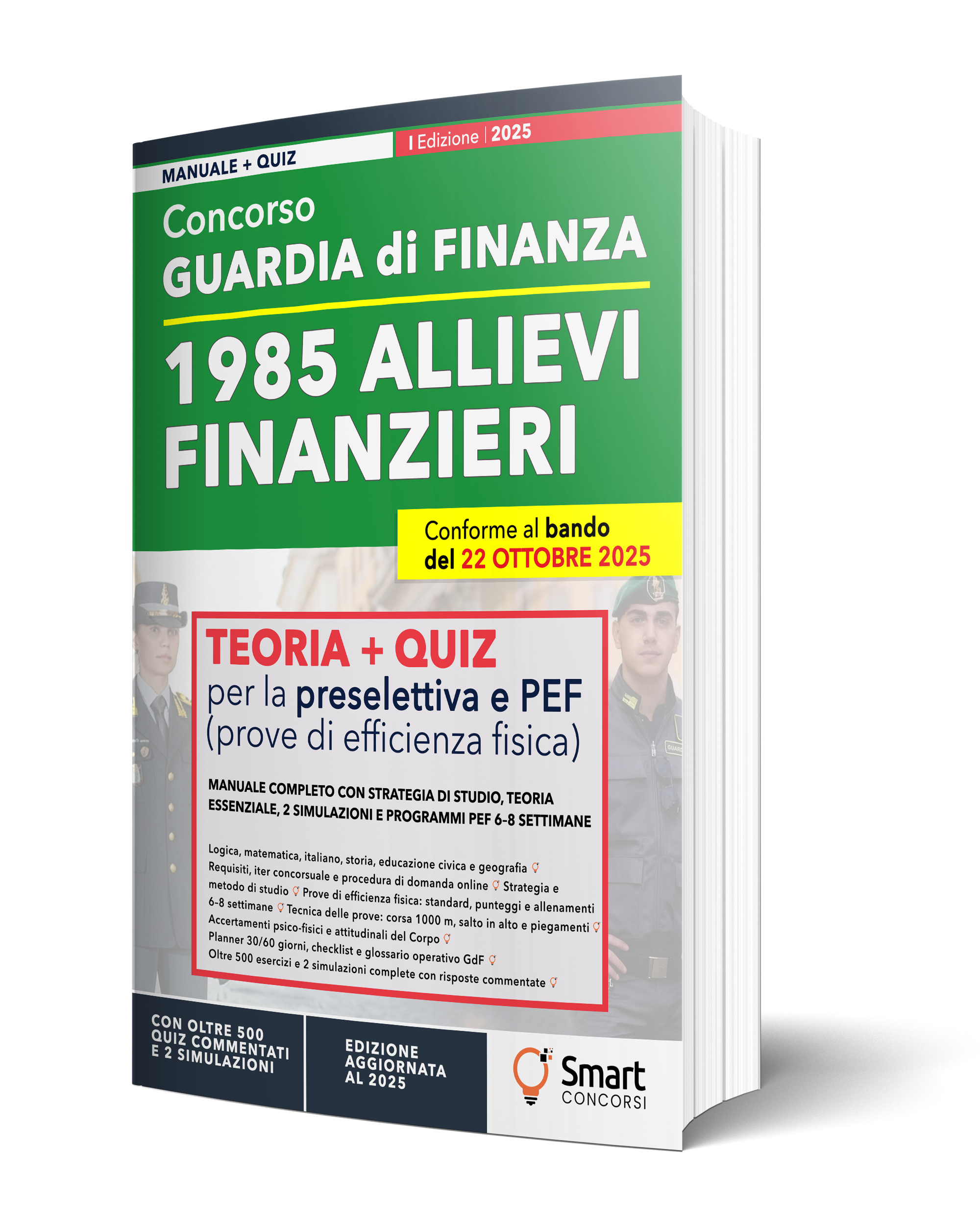 Copertina del manuale per il concorso Allievi Finanzieri della Guardia di Finanza di Smart Concorsi Editore