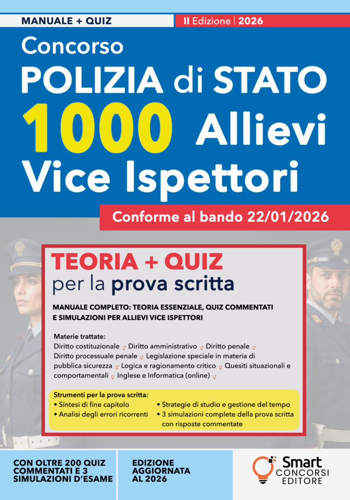 Manuale Concorso Polizia di Stato 1000 Allievi Vice Ispettori – Smart Concorsi Editore