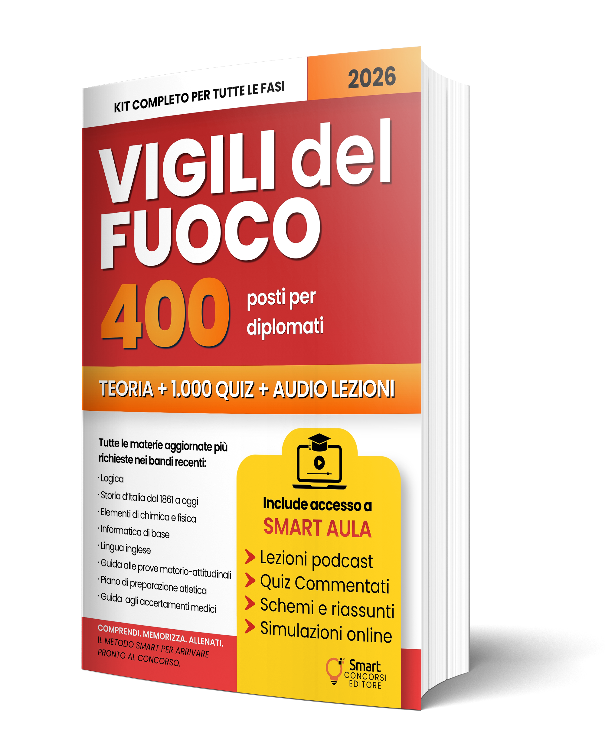 Copertina del manuale Concorso 400 Vigili del Fuoco 2026 di Smart Concorsi Editore