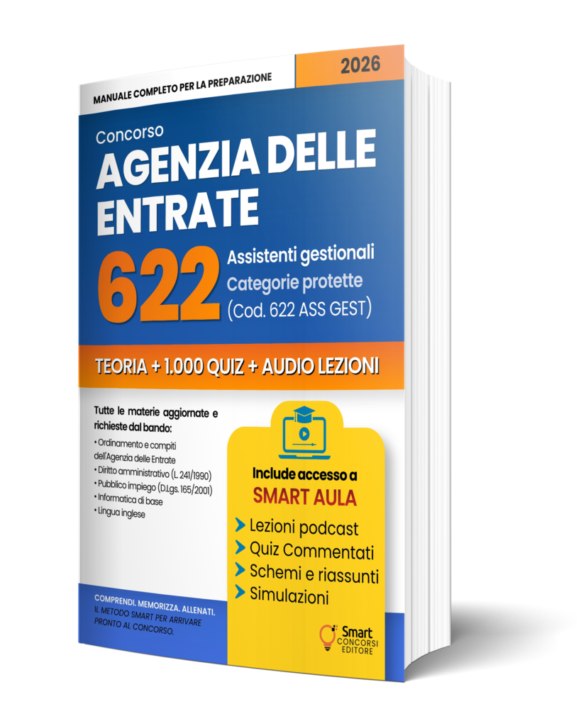Copertina del manuale Concorso 622 Assistenti Gestionali Agenzia delle Entrate 2026