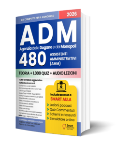 Manuale Concorso ADM 480 Assistenti amministrativi 2026 di Smart Concorsi Editore in versione tridimensionale