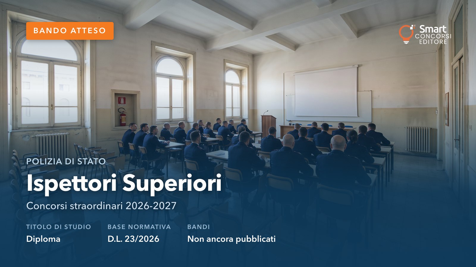 Aula di formazione di una scuola della Polizia di Stato
