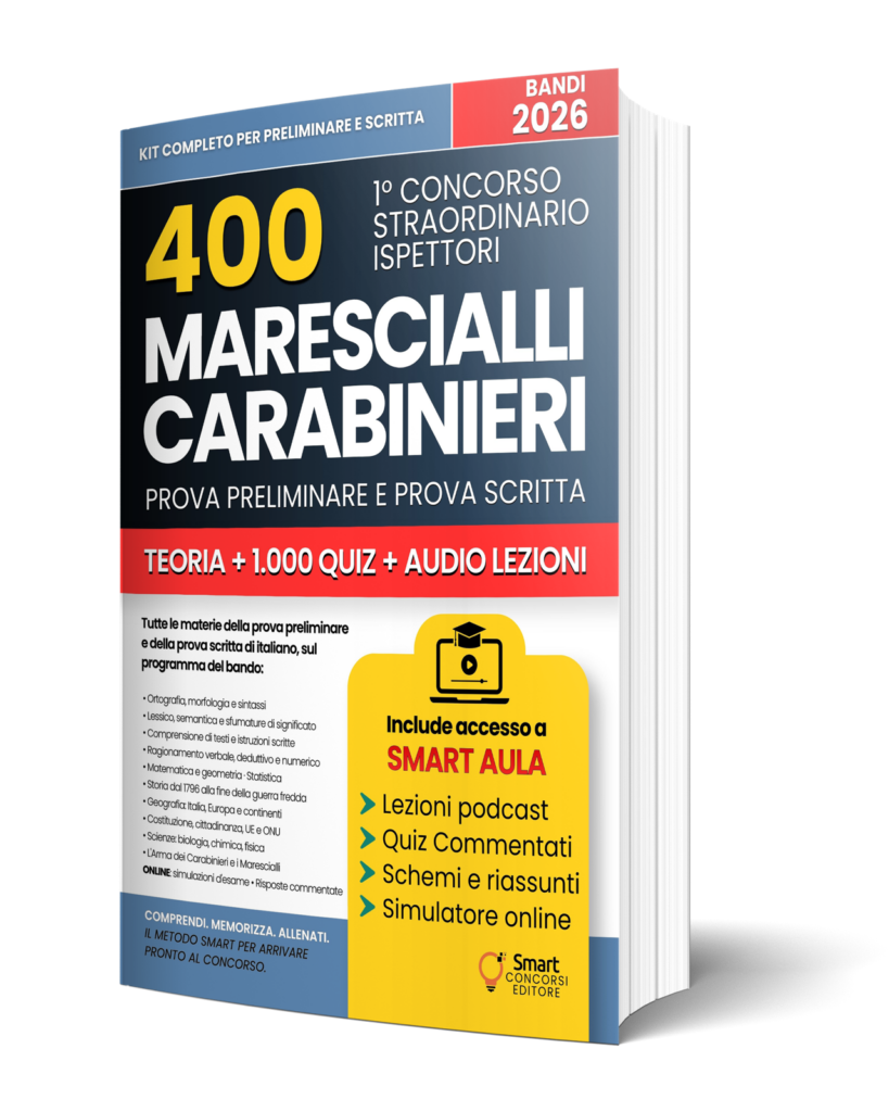 Manuale per il Concorso 400 Marescialli Carabinieri 2026 di Smart Concorsi Editore